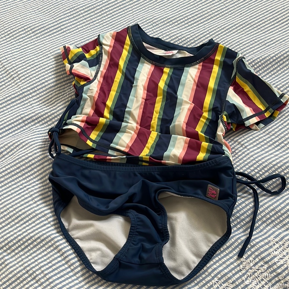 Girls ruffle butts two piece 10